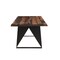 Homeroots 80" Dark Brown And Black Solid Wood And Metal Sled Base Dining Table 521823 - alternate 10