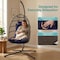 Serenelife Hanging Egg Chair with Stand SWC66DB - alternate 3