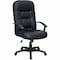 Lorell Executive High-Back Leather Chair, Black LLR60116 - alternate 1