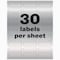 Avery Durable Metallic Asset Tag Labels, PK240, Film, 9.44 in W, 3/4" x 2" Dia., Silver, Rectangle, 240 PK 61524 - alternate 6