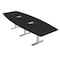Skutchi Designs 10ft Conference Table With Power Unit | 10 Person Modular Boat Meeting Table | Harmony Series HAR-BOT-48X120-T-U999ST19-ESIL - alternate 1