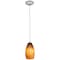 Access Lighting Champagne, Pendant, Brushed Steel Finish, Brown Stone Glass 28012-1C-BS/BRST - alternate 5