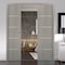 Sartodoors Modern Double Pocket Doors, Planum 0020 Grey Oak, Kit Trims Rail Hardware, Solid Wood Interior Bedr PLANUM0020DP-SD-48 - alternate 5
