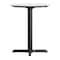 Flash Furniture 24" Round Tabletop, Seamless Surface Technology, White Faux Marble, 22x22 Black Table Height X-Base ST-RD24-WHMAR-T2222-GG - alternate 5