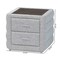 Baxton Studio Cadmus Modern Light Grey Channel-Tufted Fabric 2-Drawer Nightstand 254-13994-ZORO - alternate 6