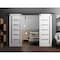 Sartodoors Sturdy Double Barn Door with Frosted Glass White 84x80 (2* 42x80) Solid Core Modern Interior QUADRO4088DB-NOR-84 - alternate 1