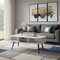 Homeroots 44" White and Black Melamine Veneer And Metal Coffee Table With Drawer And Shelf 490563 - alternate 3