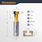Powertec T Track, Tungsten Carbide Tipped Router Bit, 1/2" Shank, 1/2" Dia., Compatible with 1/4" T Bolts 73067 - alternate 4