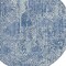 Homeroots 8' Navy Blue And Ivory Round Geometric Washable Indoor Outdoor Area Rug 594577 - alternate 5