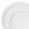 Smarty Had A Party Clear Flat Round Disposable Plastic Dinnerware Value Set, 240PK 830-CL-VP-CASE - alternate 7