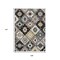 Homeroots 9' X 12' Black Wheat And Gray Southwestern Washable Indoor Outdoor Area Rug 632255 - alternate 5