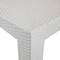 Leisuremod Mace Weave Design Outdoor Rectangular Dining Table, White MT55W - alternate 5