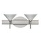Besa Lighting Kona Vanity, White Starpoint, Satin Nickel Finish, 2x5W LED 2SW-282453-LED-SN - alternate 1