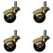 Service Caster 2 Inch Bright Brass Hooded Grip Ring Ball Casters, 4PK SCC-GR01S20-POS-BB-716-4 - alternate 1
