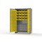 Strong Hold 14 GA Bin Cabinet with 1 Shelf, 4 Drawers - 48 In W. x 72 In. H x 24 In. D - 164 Yellow Bins 46-BBS-241-4DB-164Y-L - alternate 3