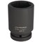 Performance Tool 1 in. Dr. 1-3/4 in. Deep Impact Socket, Chrome Moly, Black Phosphate M747-38 - alternate 1