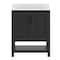 Flash Furniture Vega 30in. Vanity w/Sink, Storage Cabinet, Marble Counter & Blk Hardware, Blk/Wht FS-VEGA30-BK-HDBLK-GG - alternate 4