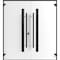 Vdomdoors Front Exterior Prehung Aluminum Double Doors Ronex0144 Grey Mirrored Clear Glass Entry Metal Modern RONEX0144DEXD-GRE-W72xH96-RH-O - alternate 1
