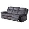 Homeroots 89" Dark Gray Reclining USB Sofa And Toss Pillow With Silver Legs 559208 - alternate 3
