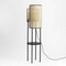 Vidalite Mazal Floor Lamp with Woven Wicker Shade, Stitched Velvet Detailing, Convenient Shelf, 62 in. Height CE1009075 - alternate 1