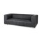 Homeroots 83" Black Leather Sofa With Silver Legs 607333 - alternate 1