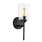 Jonathan Y Juno 13" 1-Light Farmhouse Industrial Metal/Glass Cylinder LED Sconce, Oil Rubbed Bronze/Clear JYL9547A - alternate 4