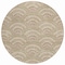 Homeroots 8' Taupe Fern Green And Ivory Round Geometric Washable Indoor Outdoor Area Rug 615244 - alternate 4