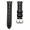 Elegani Alligator-Embossed Leather Band Compatible with Apple Watch 45mm, Black/White, Yellow Gold Buckle LATPAM-BLKWHT-YGD-45 - alternate 1