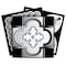 Homeroots 4" X 4" Black White And Gray Mosaic Peel And Stick Removable Tiles 390923 - alternate 1