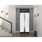 Vdomdoors Steel Door Deux 1744 Natural Oak Transom Black Window Stainless Inserts Single Modern Painted-W36xH DEUX1744EXD-OAKB-W36 x H80+16-Right-hand Inswing - alternate 3