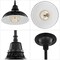 Jonathan Y Jasper 12.25" 1-Light Farmhouse Industrial Indoor/Outdoor Iron LED Pendant, Black JYL7611B - alternate 5