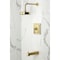Kingston Brass Single-Handle Pressure Balanced Tub and Shower Faucet, Brushed Brass KB5897AL - alternate 3
