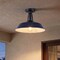 Jonathan Y Camila 14" 1-Light Classic Industrial Indoor/Outdoor Iron LED Semi Flush Mount, Navy/White JYL7617C - alternate 4