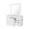 Global Furniture Usa Contemporary Ella White Vanity Set With Storage Stool ELLA-WHITE-VANITY SET W/ STR STOOL - alternate 3