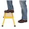 Vestil Polyethylene Step Stool, Yellow, 1 Step, 1 Steps, 11.75 Overall Height, Polyethylene, Yellow VST-1-Y - alternate 2