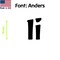 Aacc Self-Adhesive Vinyl Letter: i, Scale: 18 cm. Color: Black Font: Anders by, 4PK AACC-Anders-li-Black-M18x4 - alternate 1