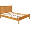 Homeroots Natural Shiplap Texture Solid Wood King Bed Frame 523627 - alternate 7