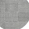 Homeroots 8' Charcoal And Ivory Round Geometric Washable Indoor Outdoor Area Rug 600734 - alternate 4