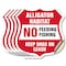 Signmission Alligator Warning Shield Sign Alligator, 4 inch X 4 inch, Vinyl Decal, 5PK SHI-D-5PACK-4-357 - alternate 1