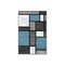 World Rug Gallery Contemporary Modern Boxes Design Soft Area Rug 2 ft 7 in x 4 ft Gray 106BLUE27X4 - alternate 3