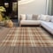 Homeroots 5' X 8' Brown Black And Beige Plaid Washable Indoor Outdoor Area Rug 597130 - alternate 7