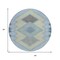 Homeroots 8' Denim Blue Gray And Brown Round Geometric Washable Indoor Outdoor Area Rug 631905 - alternate 4