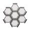 Apollo Tile Aureole 8.66 in. x 9.84 in. Matte White and Black Porcelain Hexagon Wall and Floor Tile (8.07 sq ft/case) - 18 Sheets APLENC88DAYA - alternate 7