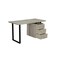 Homeroots 54" White and Black Solid Wood and Metal Carved Floral Desk With Three Drawers 661244 - alternate 5