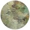 Homeroots 8' Beige Green And Artichoke Green Round Abstract Washable Indoor Outdoor Area Rug 577615 - alternate 3