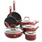 Kenmore Elite Andover 10 Piece Nonstick Aluminum Cookware Set in Red Gradient 126370.1 - alternate 1