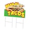 Signmission Navajo Tacos Die Cut Yard Sign & Stake outdoor plastic coroplast window, C-DC-2436-Navajo Tacos19 C-DC-2436-Navajo Tacos19 - alternate 1