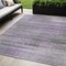 Homeroots 5' X 8' Purple Lavender And Gray Striped Washable Indoor Outdoor Area Rug 588065 - alternate 1
