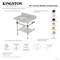 Kingston Brass 30-Inch Carrara Marble Console Sink with Acrylic Legs and Shelf, 8-Inch, 3-Hole KVPB3030MAB1 - alternate 2