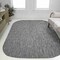 Jonathan Y Miles Modern Minimalist Radius Corner Solid Gray 6 ft. x 9 ft. Indoor/Outdoor Shaped Area Rug SHP100C-6 - alternate 6